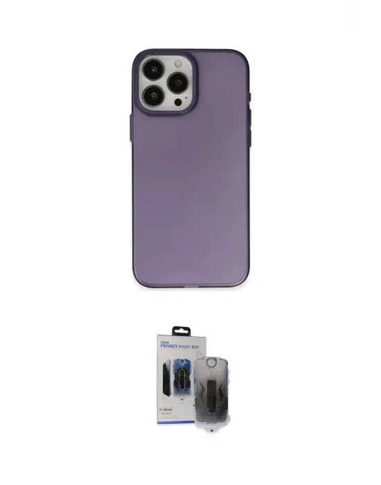 ieg™ iPhone 15 Pro Max Kılıf Ahenk Çizgi Prime - Siyah Vanessa Magic Hayalet Cam