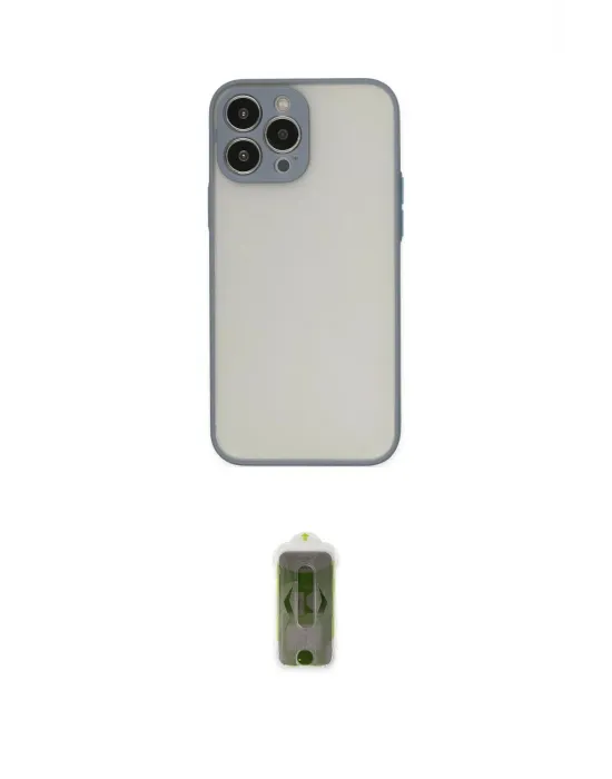 ieg™ iPhone 15 Pro Max Kılıf Ahenk Çizgi Serisi - Siyah Joko Magic 5D Hayalet Cam