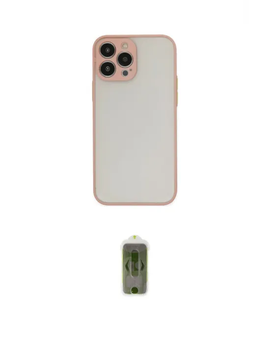 ieg™ iPhone 15 Pro Max Kılıf Ahenk Çizgi Serisi - Siyah Joko Magic 5D Hayalet Cam