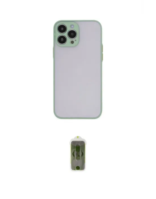 ieg™ iPhone 15 Pro Max Kılıf Ahenk Çizgi Serisi - Siyah Joko Magic 5D Hayalet Cam