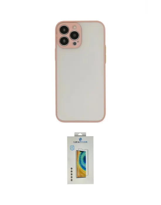 ieg™ iPhone 15 Pro Max Kılıf Ahenk Çizgi Serisi - Siyah Polymer Nano Ekran Koruyucu