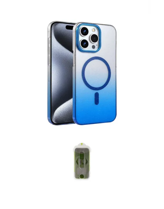 ieg™ iPhone 15 Pro Max Kılıf Ahenk Doku Özel Seri - Siyah Joko Magic 5D Hayalet Cam