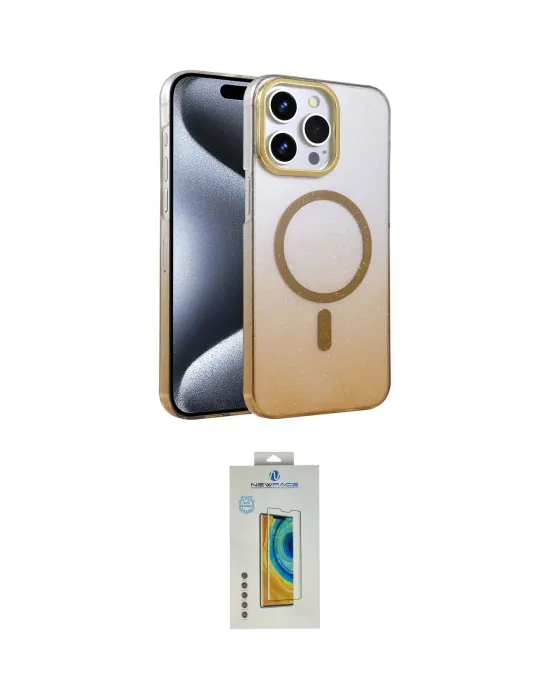 ieg™ iPhone 15 Pro Max Kılıf Ahenk Doku Özel Seri - Siyah Polymer Nano Ekran Koruyucu