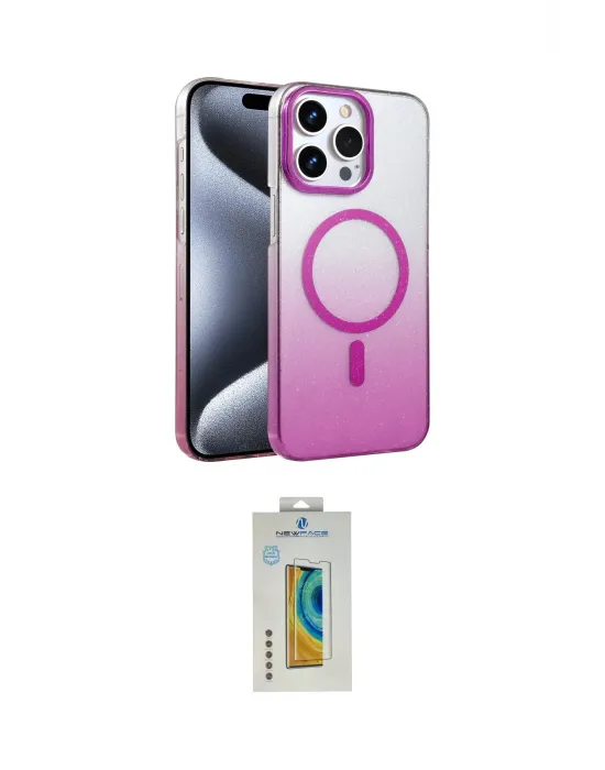 ieg™ iPhone 15 Pro Max Kılıf Ahenk Doku Özel Seri - Siyah Polymer Nano Ekran Koruyucu