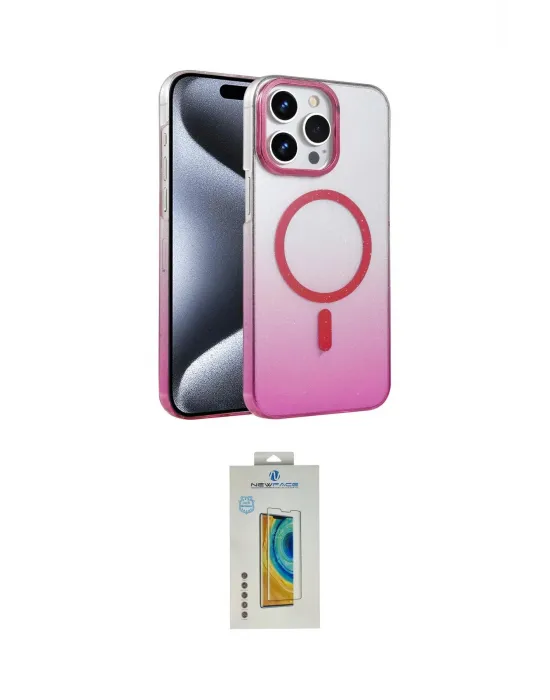 ieg™ iPhone 15 Pro Max Kılıf Ahenk Doku Özel Seri - Siyah Polymer Nano Ekran Koruyucu