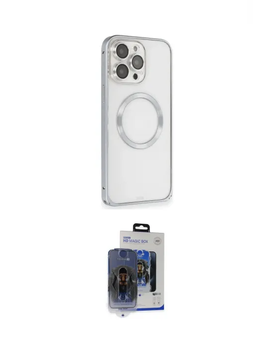 ieg™ iPhone 15 Pro Max Kılıf Ahenk Işık Serisi - Siyah Vanessa Magic Cam