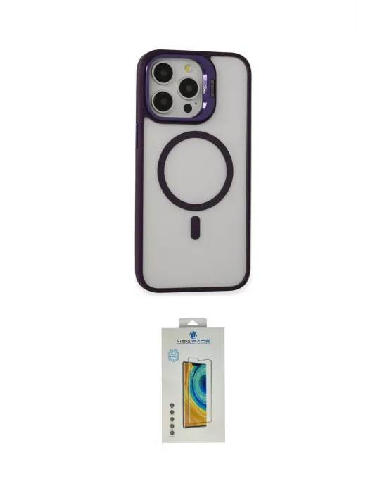 ieg™ iPhone 15 Pro Max Kılıf Ahenk Klasik Özel Seri - Siyah Polymer Nano Ekran Koruyucu