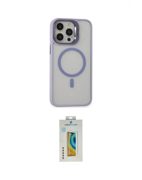 ieg™ iPhone 15 Pro Max Kılıf Ahenk Klasik Özel Seri - Siyah Polymer Nano Ekran Koruyucu