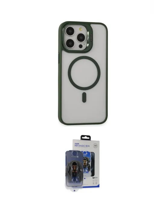 ieg™ iPhone 15 Pro Max Kılıf Ahenk Klasik Özel Seri - Siyah Vanessa Magic Cam