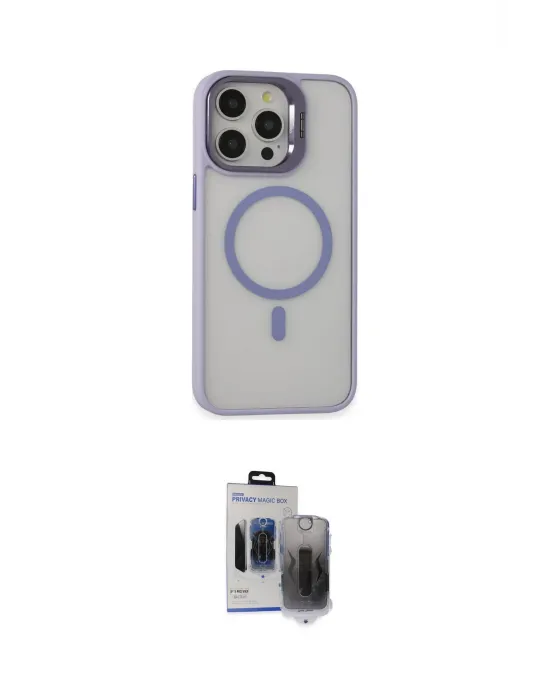 ieg™ iPhone 15 Pro Max Kılıf Ahenk Klasik Özel Seri - Siyah Vanessa Magic Hayalet Cam