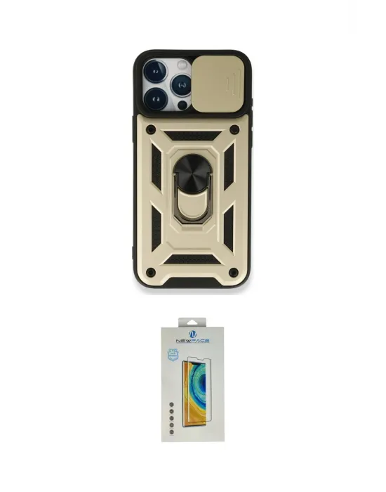 ieg™ iPhone 15 Pro Max Kılıf Ahenk Klasik - Siyah Polymer Nano Ekran Koruyucu