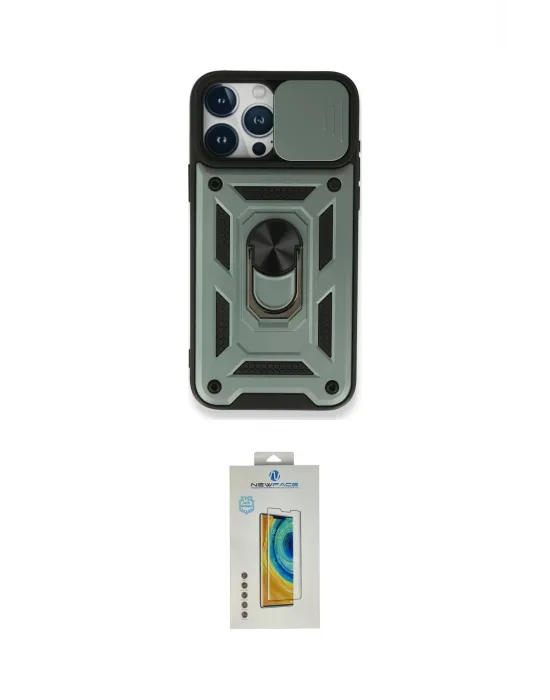ieg™ iPhone 15 Pro Max Kılıf Ahenk Klasik - Siyah Polymer Nano Ekran Koruyucu