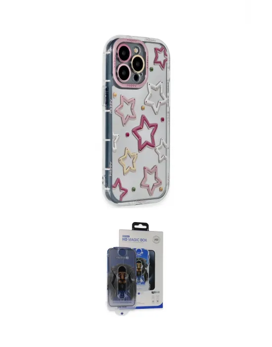 ieg™ iPhone 15 Pro Max Kılıf Ahenk Modern Serisi - Siyah Vanessa Magic Cam