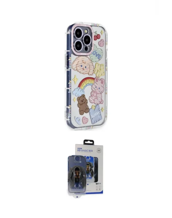 ieg™ iPhone 15 Pro Max Kılıf Ahenk Modern Serisi - Siyah Vanessa Magic Cam