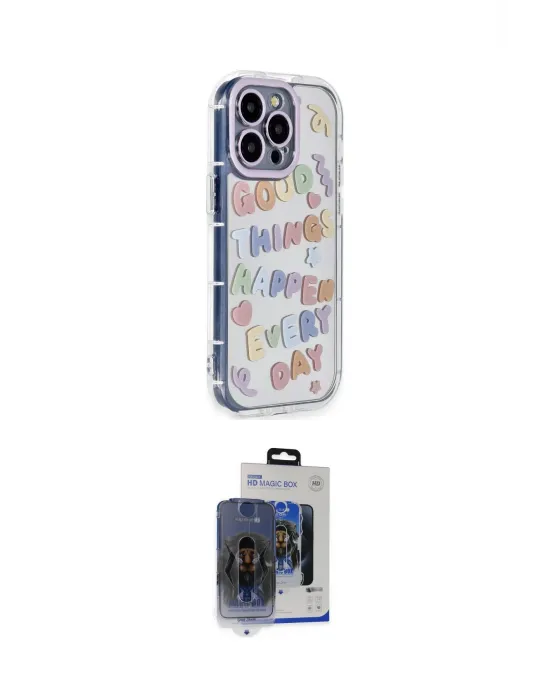 ieg™ iPhone 15 Pro Max Kılıf Ahenk Modern Serisi - Siyah Vanessa Magic Cam