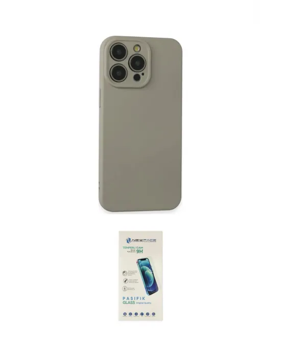 ieg™ iPhone 15 Pro Max Kılıf Ahenk Serisi - Şeffaf Pasifik Cam Ekran Koruyucu