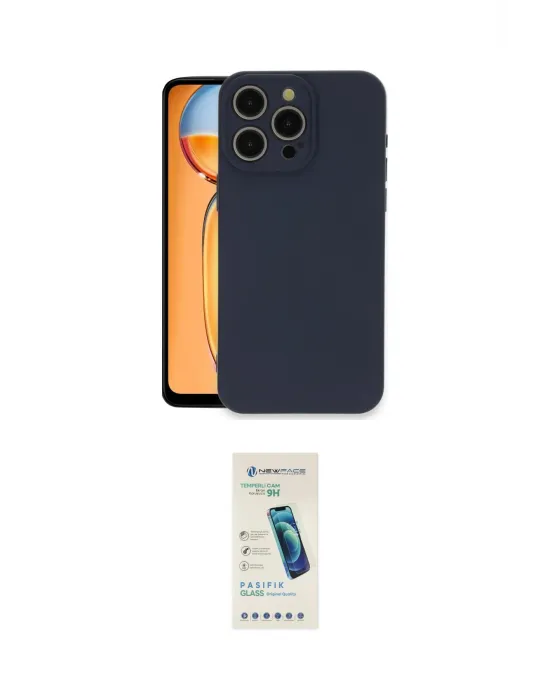 ieg™ iPhone 15 Pro Max Kılıf Ahenk Serisi - Şeffaf Pasifik Cam Ekran Koruyucu