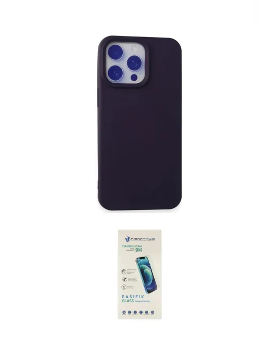 ieg™ iPhone 15 Pro Max Kılıf Ahenk Serisi - Şeffaf Pasifik Cam Ekran Koruyucu