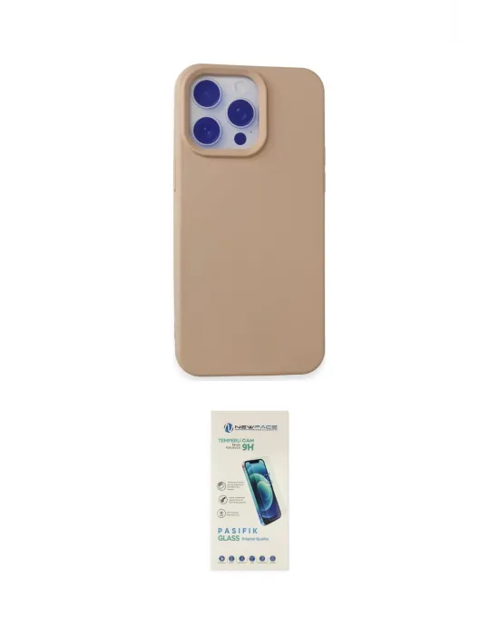 ieg™ iPhone 15 Pro Max Kılıf Ahenk Serisi - Şeffaf Pasifik Cam Ekran Koruyucu