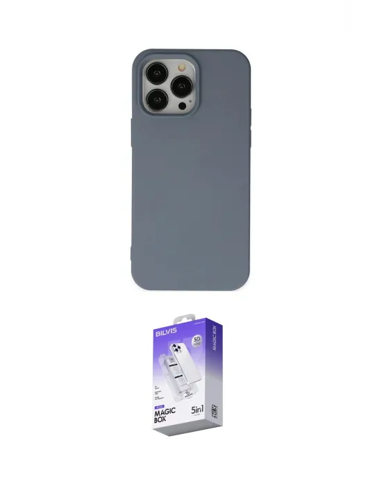 ieg™ iPhone 15 Pro Max Kılıf Ahenk Serisi - Siyah Bilvis 5in1 3D Magic Cam Ekran Koruyucu