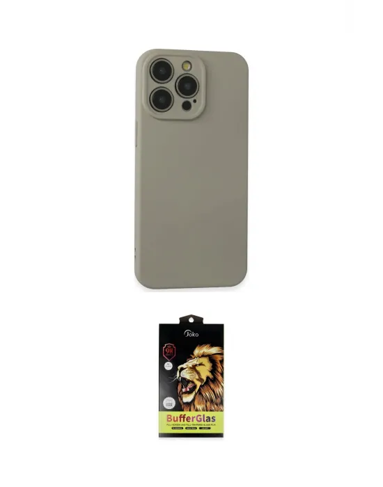 ieg™ iPhone 15 Pro Max Kılıf Ahenk Serisi - Siyah Buffer Cam Ekran Koruyucu