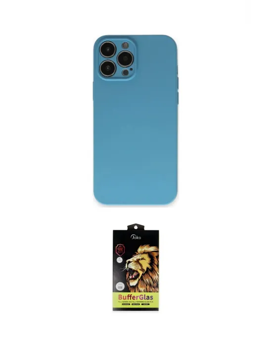 ieg™ iPhone 15 Pro Max Kılıf Ahenk Serisi - Siyah Buffer Cam Ekran Koruyucu