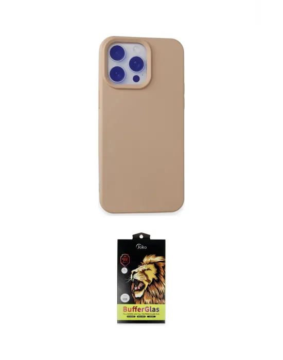 ieg™ iPhone 15 Pro Max Kılıf Ahenk Serisi - Siyah Buffer Cam Ekran Koruyucu