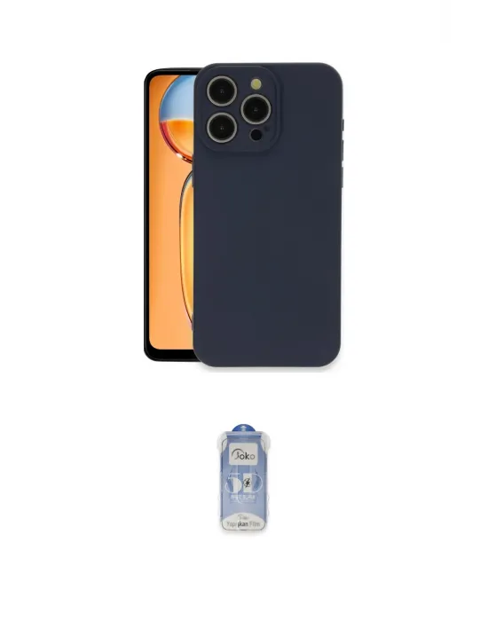 ieg™ iPhone 15 Pro Max Kılıf Ahenk Serisi - Siyah Joko Magic 5D Cam