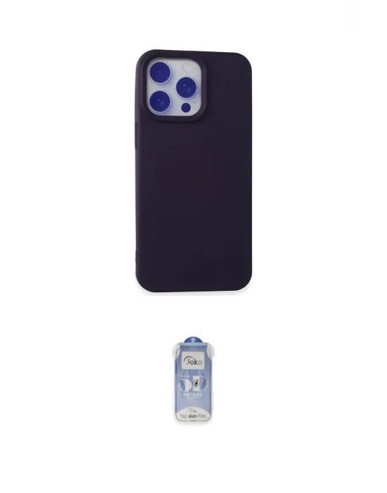 ieg™ iPhone 15 Pro Max Kılıf Ahenk Serisi - Siyah Joko Magic 5D Cam
