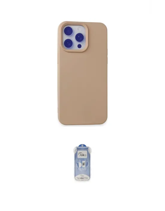 ieg™ iPhone 15 Pro Max Kılıf Ahenk Serisi - Siyah Joko Magic 5D Cam