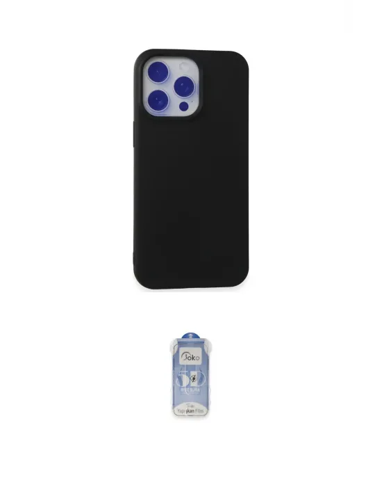 ieg™ iPhone 15 Pro Max Kılıf Ahenk Serisi - Siyah Joko Magic 5D Cam