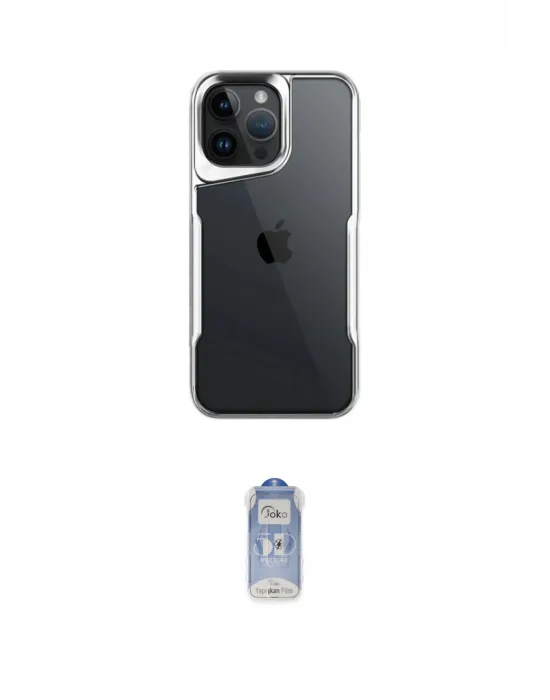 ieg™ iPhone 15 Pro Max Kılıf Akış Çizgi Koleksiyonu - Siyah Joko Magic 5D Cam