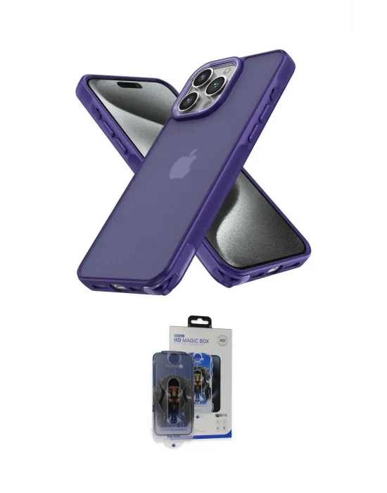 ieg™ iPhone 15 Pro Max Kılıf Atlas Form - Siyah Vanessa Magic Cam