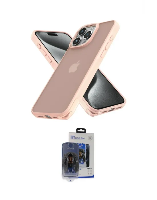 ieg™ iPhone 15 Pro Max Kılıf Atlas Form - Siyah Vanessa Magic Cam