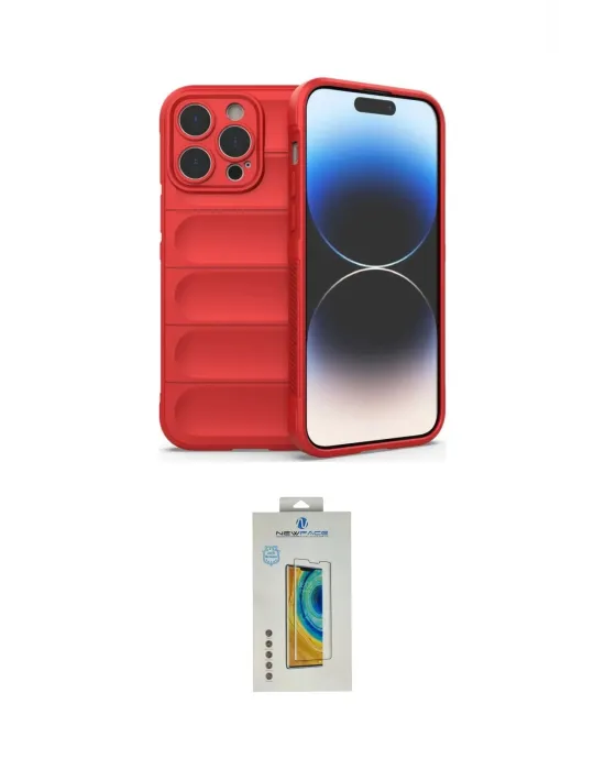 ieg™ iPhone 15 Pro Max Kılıf Atlas Koleksiyonu - Siyah Polymer Nano Ekran Koruyucu