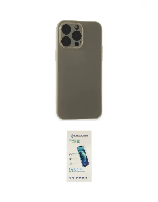 ieg™ iPhone 15 Pro Max Kılıf Atlas Minimal Prime - Şeffaf Pasifik Cam Ekran Koruyucu