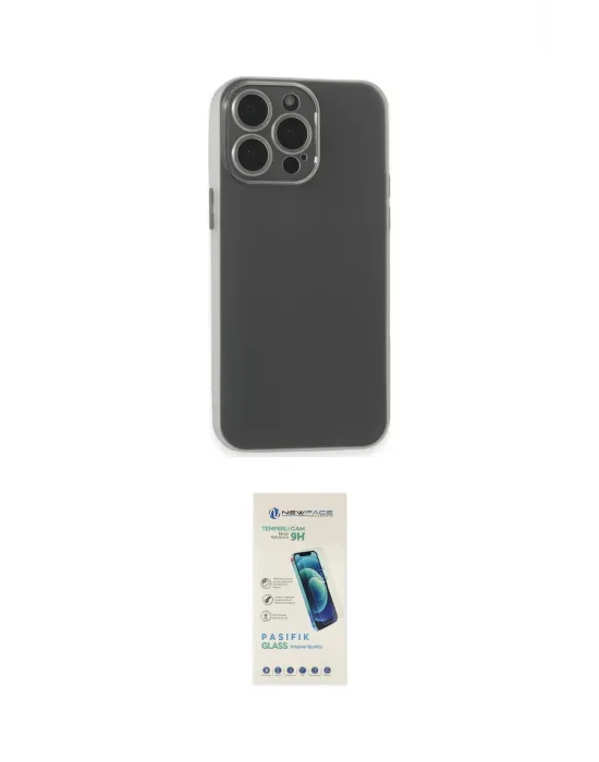 ieg™ iPhone 15 Pro Max Kılıf Atlas Minimal Prime - Şeffaf Pasifik Cam Ekran Koruyucu