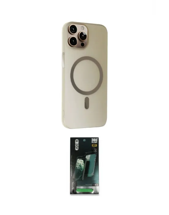 ieg™ iPhone 15 Pro Max Kılıf Çekirdek Modern Prime - Siyah 360 Mat Full Body Arka Koruyucu