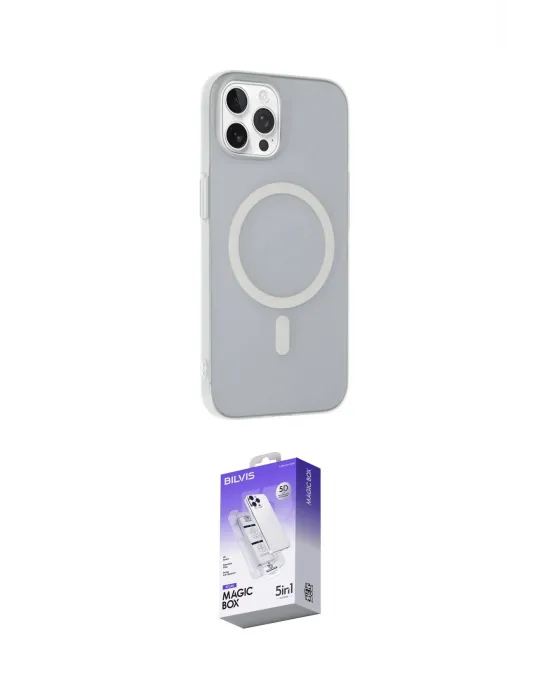ieg™ iPhone 15 Pro Max Kılıf Çekirdek Modern Prime - Siyah Bilvis 5in1 3D Magic Cam Ekran Koruyucu