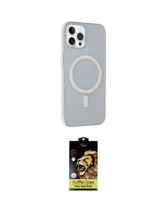 ieg™ iPhone 15 Pro Max Kılıf Çekirdek Modern Prime - Siyah Buffer Cam Ekran Koruyucu