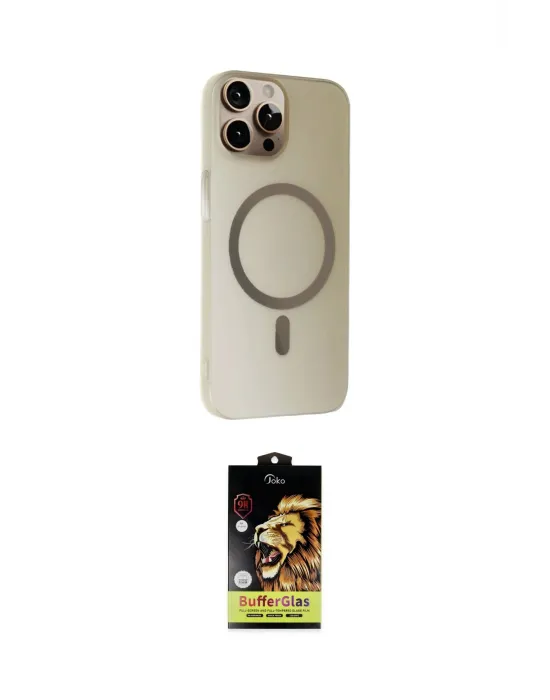 ieg™ iPhone 15 Pro Max Kılıf Çekirdek Modern Prime - Siyah Buffer Cam Ekran Koruyucu