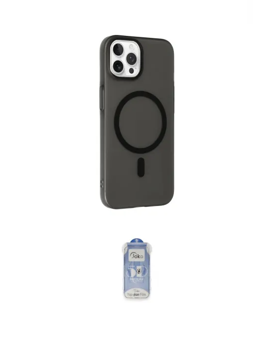 ieg™ iPhone 15 Pro Max Kılıf Çekirdek Modern Prime - Siyah Joko Magic 5D Cam