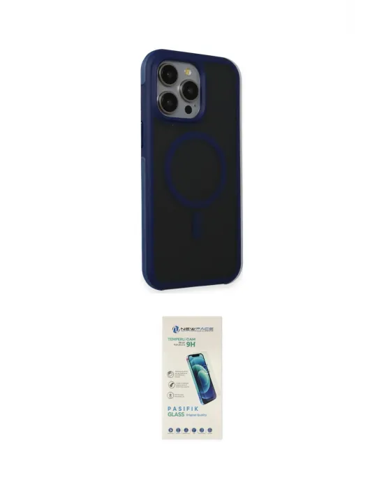 ieg™ iPhone 15 Pro Max Kılıf Çekirdek Yansıma Prime - Şeffaf Pasifik Cam Ekran Koruyucu