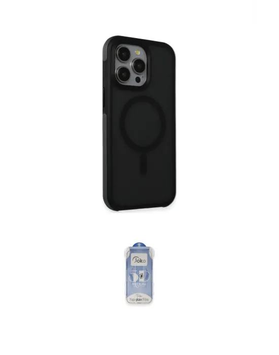 ieg™ iPhone 15 Pro Max Kılıf Çekirdek Yansıma Prime - Siyah Joko Magic 5D Cam