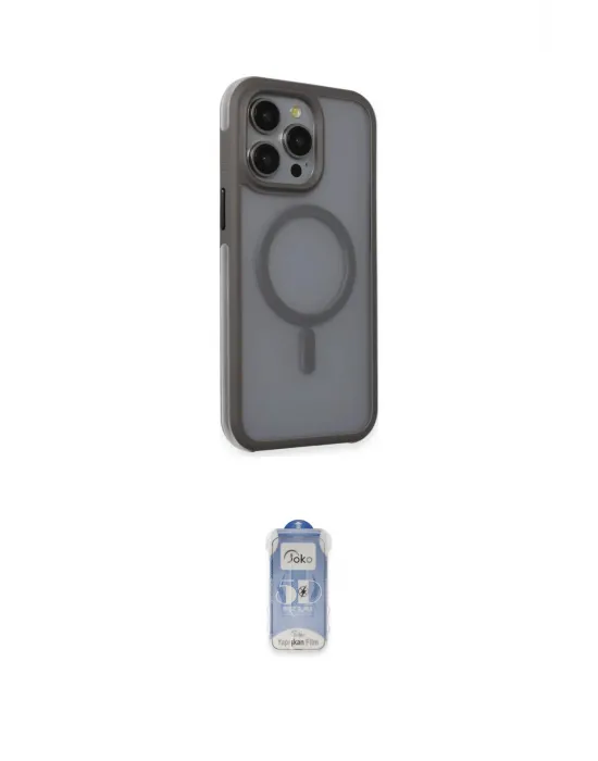 ieg™ iPhone 15 Pro Max Kılıf Çekirdek Yansıma Prime - Siyah Joko Magic 5D Cam