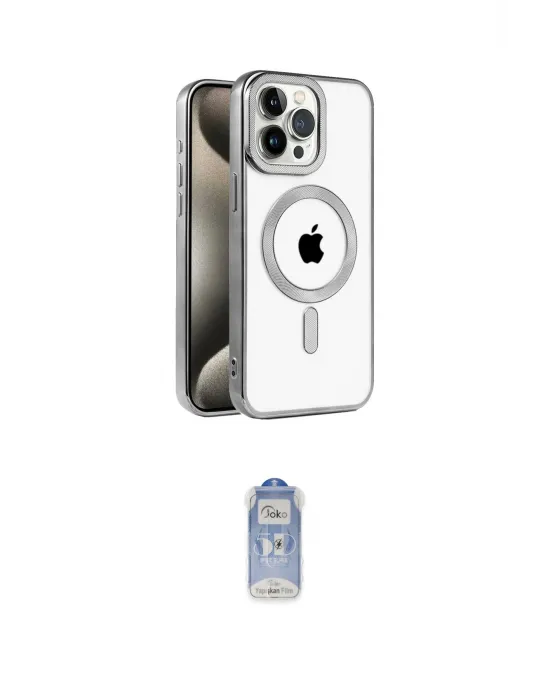 ieg™ iPhone 15 Pro Max Kılıf Eksen Form Koleksiyonu - Siyah Joko Magic 5D Cam