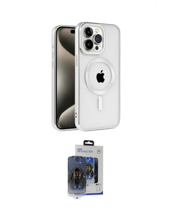 ieg™ iPhone 15 Pro Max Kılıf Eksen Form Koleksiyonu - Siyah Vanessa Magic Cam