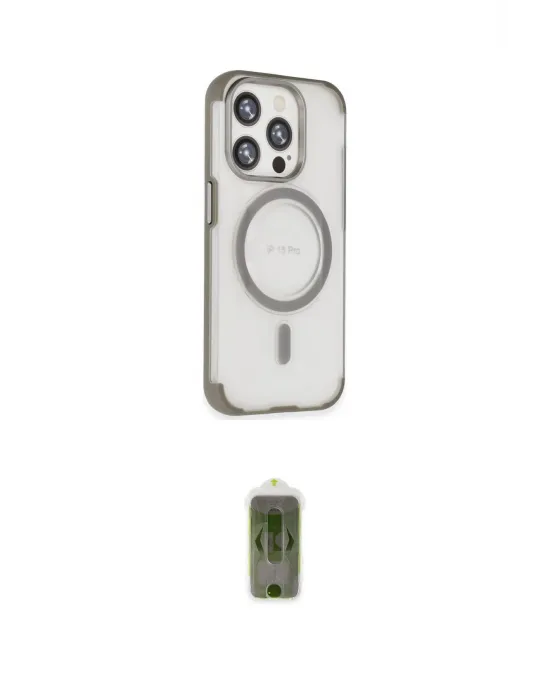ieg™ iPhone 15 Pro Max Kılıf Eksen Klasik Koleksiyonu - Siyah Joko Magic 5D Hayalet Cam