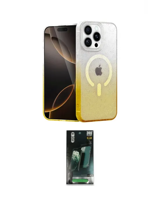 ieg™ iPhone 15 Pro Max Kılıf Eksen Minimal Özel Seri - Siyah 360 Mat Full Body Arka Koruyucu