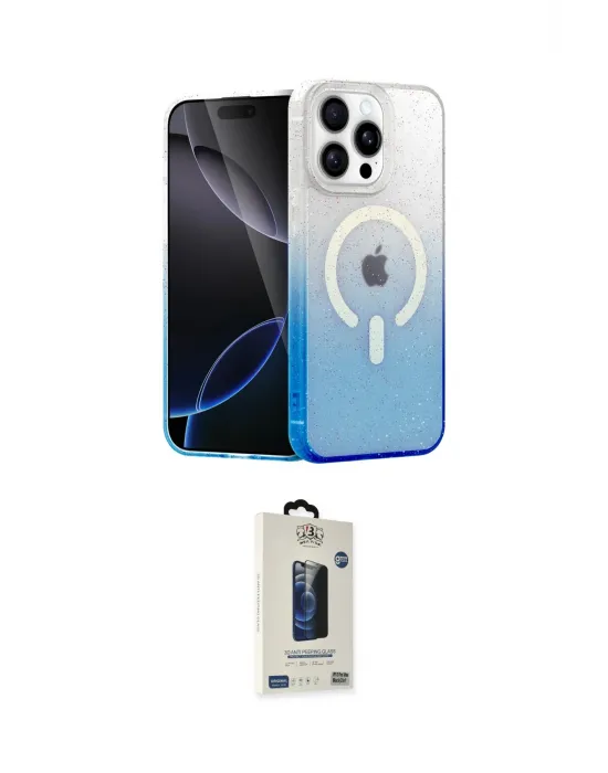 ieg™ iPhone 15 Pro Max Kılıf Eksen Minimal Özel Seri - Siyah Bilvis Hayalet Cam Ekran Koruyucu